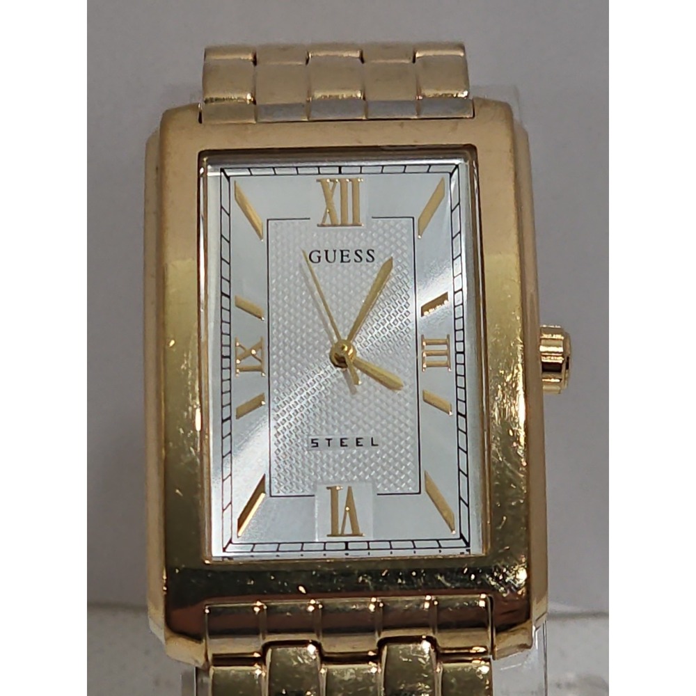 GUESS Steel Gold-Tone Rectangle Watch - Picture 4 of 10